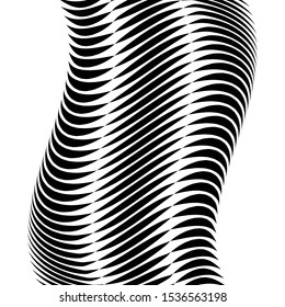 Abstract lines, distorted space. It looks like a coil