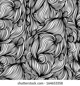 Abstract lines doodles waves hand drawn stylish vector pattern background design