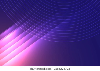 Abstrakte Linien und Punkte verbinden blauen Hexagon-Vektorhintergrund.