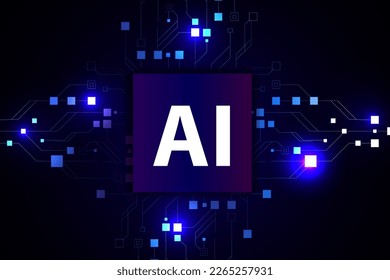 Abstract lines and dots connecting background. Digital data technology connection artificial intelligence and big data concept.