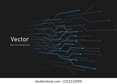 Abstract lines and dots connection background. Technology connect digital data and big data concept.
