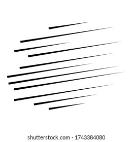 Abstract Lines. Dynamic Straight Burst Lines In Perspective. Radial, Radiating Stripes. Rapid Rays, Beams In Motion.