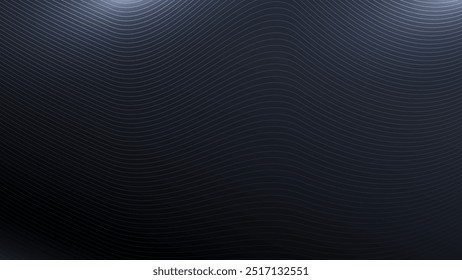 Abstract lines elements with glowing light effect on dark background. Futuristic technology concept.
