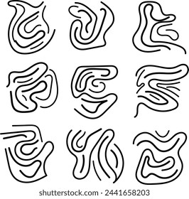 Abstract lines for fabric garment pattern textiles