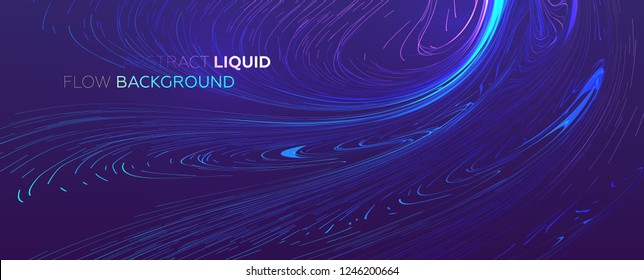 Abstract lines flow. Dynamic fluid trendy background for posters, covers and placards. Eps10 vector illustration