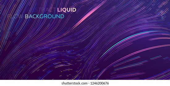 Abstract lines flow. Dynamic fluid trendy background for posters, covers and placards. Eps10 vector illustration