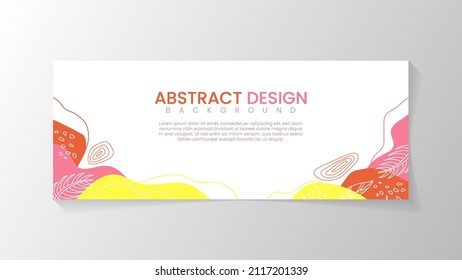 Abstract lines flower design template for your banner background with pastel colour