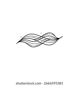 Abstract lines flowing peacefully creating calm atmosphere