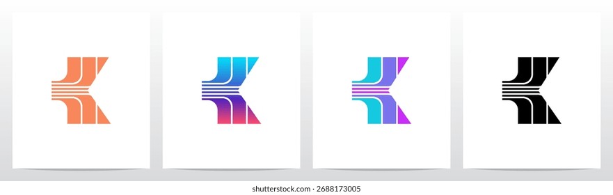 Resumo Linhas Focadas Divide Parte Logotipo Inicial K