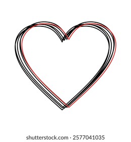 Abstract lines form a heart symbol