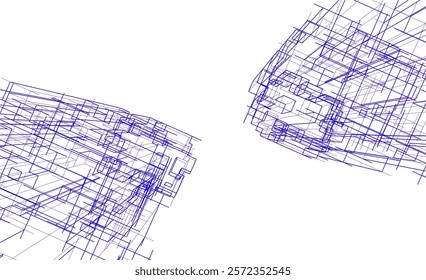 abstract lines geometric 3d drawing