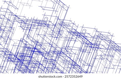 abstract lines geometric 3d drawing
