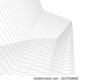 abstract lines geometric background 3d illustration