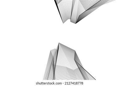 abstract lines geometric background 3d illustration