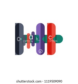 Abstract lines geometric infographic layout. Abstract lines geometric infographic layout, data visualization design, option step by step schedule, web box. Vector illustration isolated on white