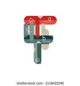 Abstract lines geometric infographic layoutAbstract lines geometric infographic layout, data visualization design, option step by step schedule, web box. Vector illustration isolated on white
