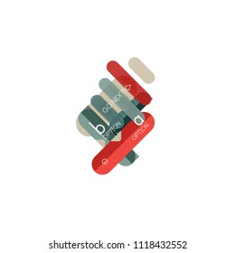 Abstract lines geometric infographic layoutAbstract lines geometric infographic layout, data visualization design, option step by step schedule, web box. Vector illustration isolated on white