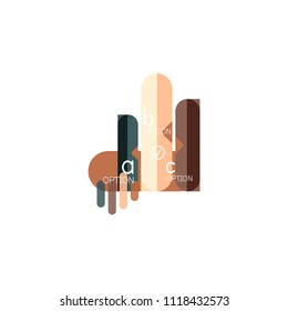 Abstract lines geometric infographic layoutAbstract lines geometric infographic layout, data visualization design, option step by step schedule, web box. Vector illustration isolated on white