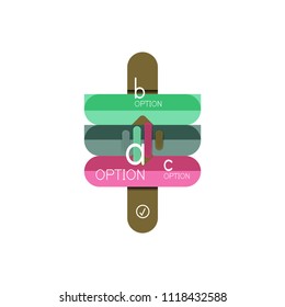 Abstrakte Linien geometrisches Infografik-LayoutAbstrakte Linien geometrisches Infografik-Layout, Datenvisualisierung Design, Option Schritt für Schritt, Web-Box. Vektorgrafik einzeln auf Weiß