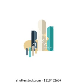 Abstract lines geometric infographic layoutAbstract lines geometric infographic layout, data visualization design, option step by step schedule, web box. Vector illustration isolated on white