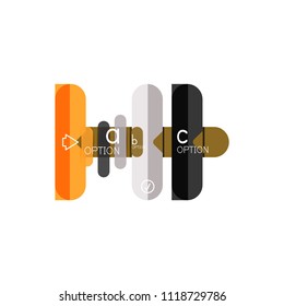 Abstract lines geometric infographic layoutAbstract lines geometric infographic layout, data visualization design, option step by step schedule, web box. Vector illustration isolated on white