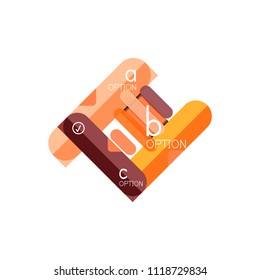Abstract lines geometric infographic layoutAbstract lines geometric infographic layout, data visualization design, option step by step schedule, web box. Vector illustration isolated on white