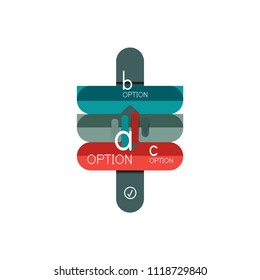 Líneas abstractas disposición de infografía geométricaLíneas abstractas diseño de infografía geométrica, diseño de visualización de datos, opción paso a paso, cuadro web. Ilustración del vector aislada en blanco