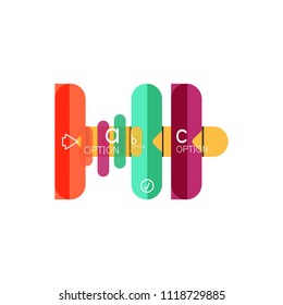 Abstract lines geometric infographic layoutAbstract lines geometric infographic layout, data visualization design, option step by step schedule, web box. Vector illustration isolated on white