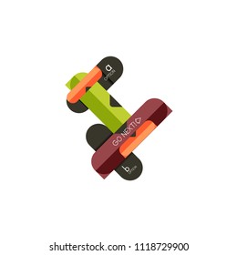 Abstract lines geometric infographic layoutAbstract lines geometric infographic layout, data visualization design, option step by step schedule, web box. Vector illustration isolated on white