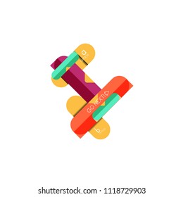 Abstract lines geometric infographic layoutAbstract lines geometric infographic layout, data visualization design, option step by step schedule, web box. Vector illustration isolated on white