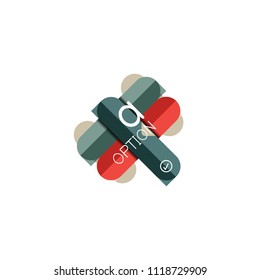 Abstract lines geometric infographic layoutAbstract lines geometric infographic layout, data visualization design, option step by step schedule, web box. Vector illustration isolated on white