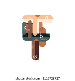 Abstract lines geometric infographic layoutAbstract lines geometric infographic layout, data visualization design, option step by step schedule, web box. Vector illustration isolated on white