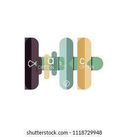 Líneas abstractas disposición de infografía geométricaLíneas abstractas diseño de infografía geométrica, diseño de visualización de datos, opción paso a paso, cuadro web. Ilustración del vector aislada en blanco