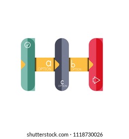Abstract lines geometric infographic layoutAbstract lines geometric infographic layout, data visualization design, option step by step schedule, web box. Vector illustration isolated on white