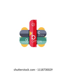 Abstract lines geometric infographic layoutAbstract lines geometric infographic layout, data visualization design, option step by step schedule, web box. Vector illustration isolated on white