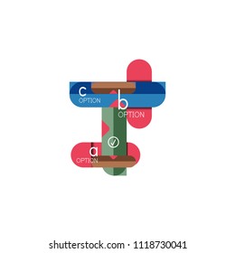 Abstract lines geometric infographic layoutAbstract lines geometric infographic layout, data visualization design, option step by step schedule, web box. Vector illustration isolated on white