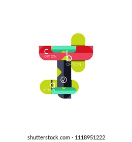 Abstrakte Linien geometrisches Infografik-LayoutAbstrakte Linien geometrisches Infografik-Layout, Datenvisualisierung Design, Option Schritt für Schritt, Web-Box. Vektorgrafik einzeln auf Weiß