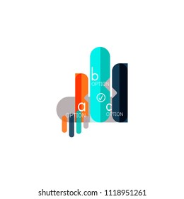 Abstract lines geometric infographic layoutAbstract lines geometric infographic layout, data visualization design, option step by step schedule, web box. Vector illustration isolated on white