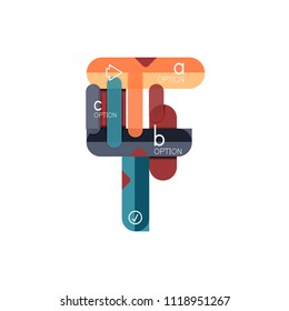 Abstract lines geometric infographic layoutAbstract lines geometric infographic layout, data visualization design, option step by step schedule, web box. Vector illustration isolated on white