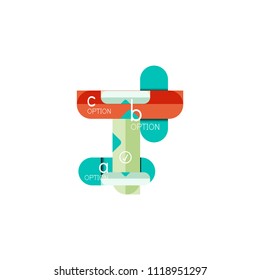 Abstract lines geometric infographic layoutAbstract lines geometric infographic layout, data visualization design, option step by step schedule, web box. Vector illustration isolated on white