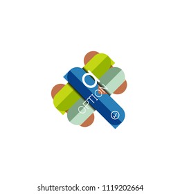 Abstract lines geometric infographic layoutAbstract lines geometric infographic layout, data visualization design, option step by step schedule, web box. Vector illustration isolated on white