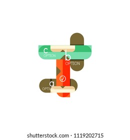 Abstract lines geometric infographic layoutAbstract lines geometric infographic layout, data visualization design, option step by step schedule, web box. Vector illustration isolated on white