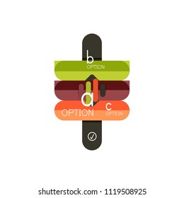Abstract lines geometric infographic layoutAbstract lines geometric infographic layout, data visualization design, option step by step schedule, web box. Vector illustration isolated on white
