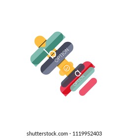 Abstract lines geometric infographic layoutAbstract lines geometric infographic layout, data visualization design, option step by step schedule, web box. Vector illustration isolated on white