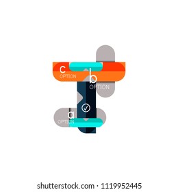 Abstract lines geometric infographic layoutAbstract lines geometric infographic layout, data visualization design, option step by step schedule, web box. Vector illustration isolated on white