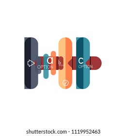 Abstract lines geometric infographic layoutAbstract lines geometric infographic layout, data visualization design, option step by step schedule, web box. Vector illustration isolated on white