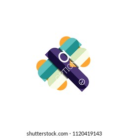 Abstract lines geometric infographic layoutAbstract lines geometric infographic layout, data visualization design, option step by step schedule, web box. Vector illustration isolated on white