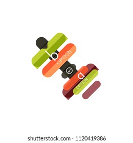 Abstract lines geometric infographic layoutAbstract lines geometric infographic layout, data visualization design, option step by step schedule, web box. Vector illustration isolated on white