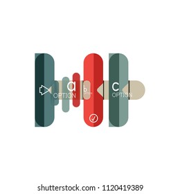 Abstract lines geometric infographic layoutAbstract lines geometric infographic layout, data visualization design, option step by step schedule, web box. Vector illustration isolated on white