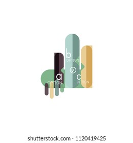 Abstract lines geometric infographic layoutAbstract lines geometric infographic layout, data visualization design, option step by step schedule, web box. Vector illustration isolated on white